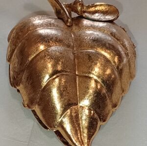 AVON Gold Leaf Brooch Perfume Vintage Avon